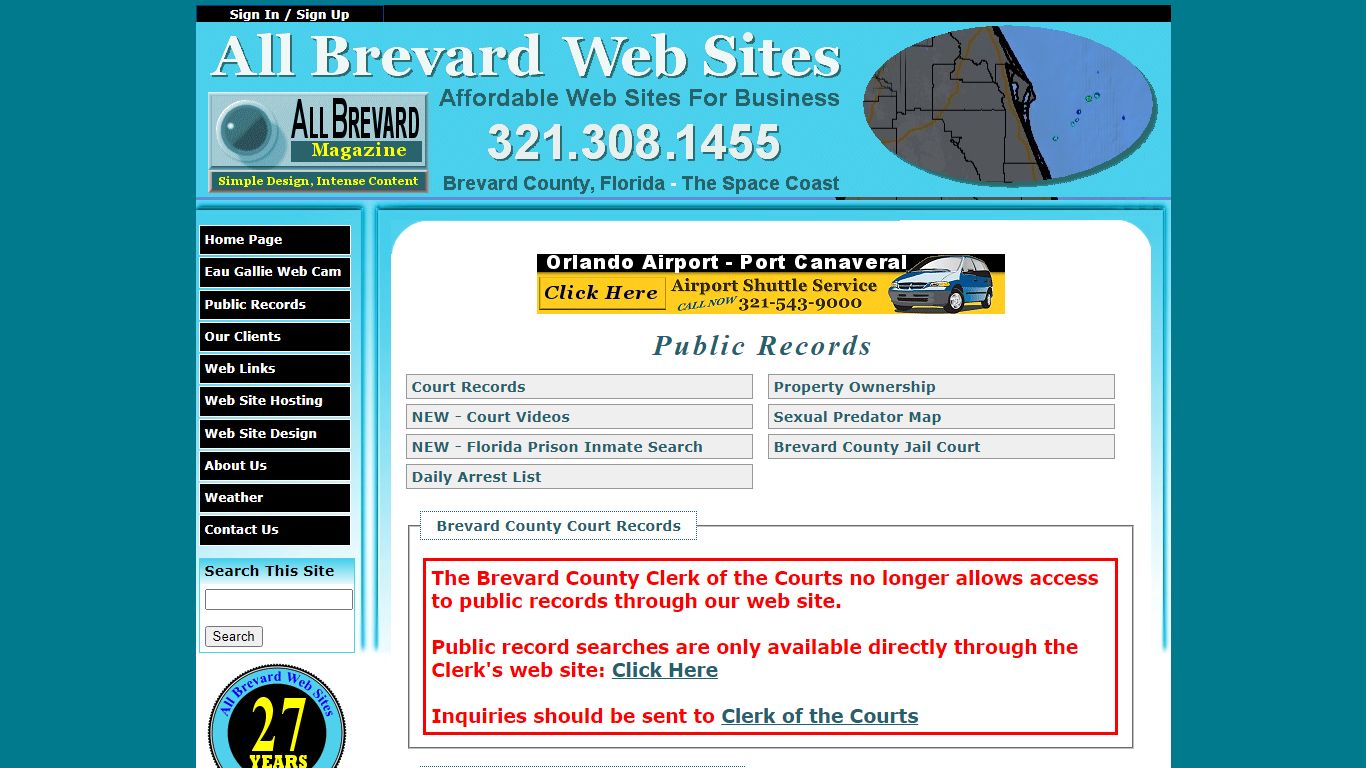 All Brevard Web Sites | Brevard County Information, Public Records, Web ...